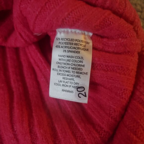 Rachel Parcell Pink Rouge ribbed knit sweater dress sz XS Vneck bubble sleeve - Picture 13 of 13